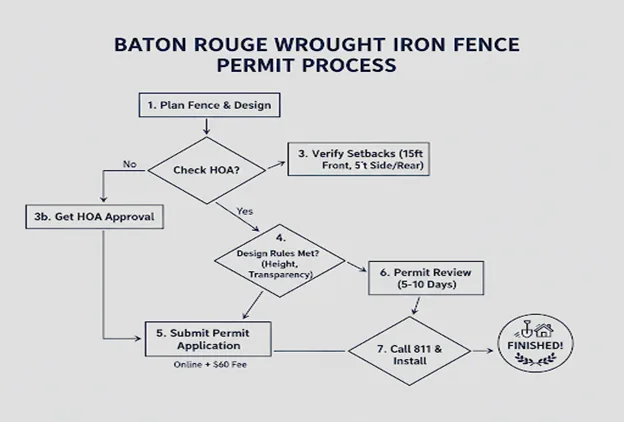 Iron security fences for residential properties